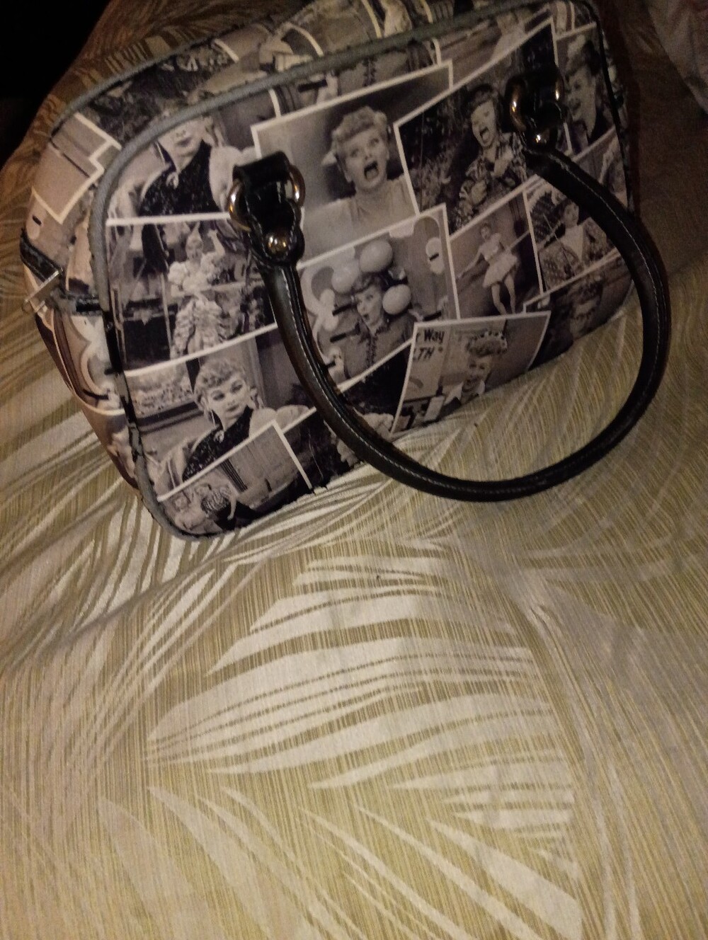 Black And White Bag With I Love Lucy Print Great Size